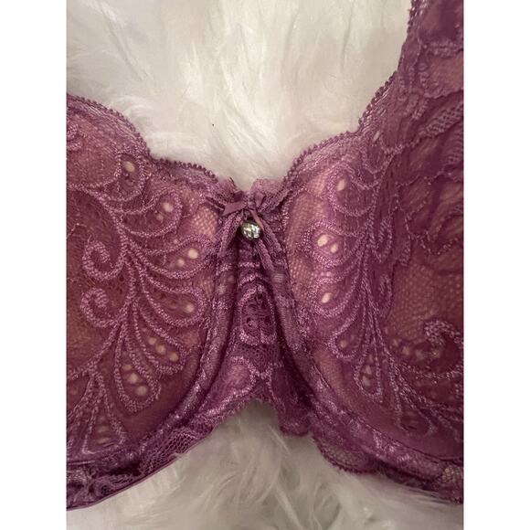 Le Mystere Bra 36G Pink Sophia Lace Perfection T Shirt Bra NWT - Picture 1 of 6